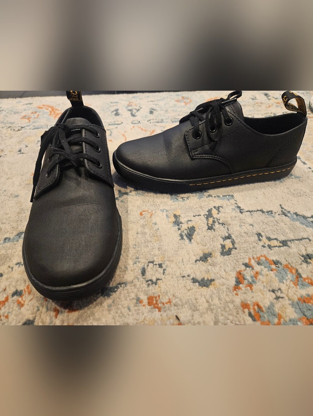 Dr. Martens Santanita Black Canvas Low Top Sneakers 3-Eye Size 7